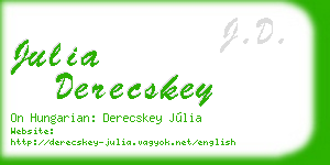 julia derecskey business card